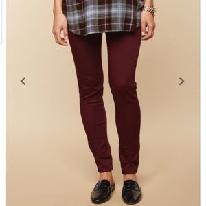 Wine Colored Maternity Jeggings - S